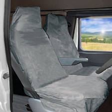Van Seat Covers Waterproof Heavy Duty Seat Protectors Pair Grey - HDVGYSC