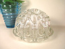 vintage huge clear glass dome 37 hole flower frog massive large sculptural