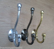 Traditional Ball  Hat & Coat Hooks Double Hanging Hook Coat Rack Board Peg