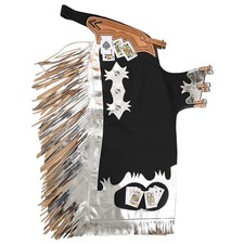 HILASON Bull Riding Genuine Leather Rodeo Western Chaps | for Men and Women