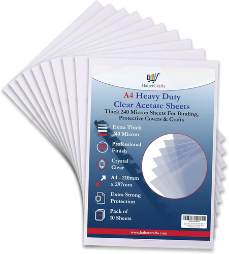 Acetate sheets clear heavy - clear,