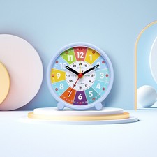 Teaching Clock for Kids Silent Design Color Coded for Easy Learning Time