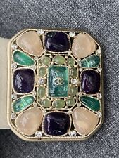 White Suede Chanel Gripoix