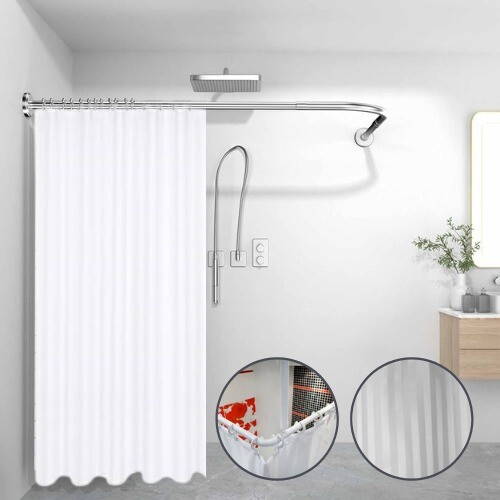 Croydex shower curtain rail - curtain,