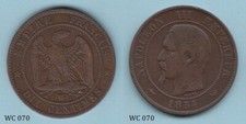 France 10 Centimes 1854W (Napoleon III) Coin