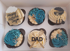 6 Glittery Fathers Day Cupcake