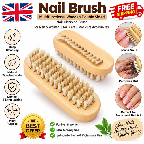 Bamboo nail brush - nail,