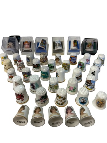 Vintage collectible thimbles - vintage,