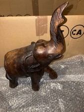 Large Hand carved Wooden Elephant