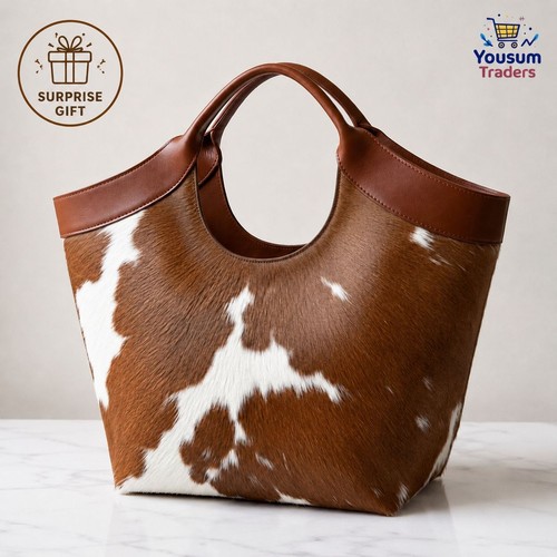 Genuine cowhide leather tote - genuine,