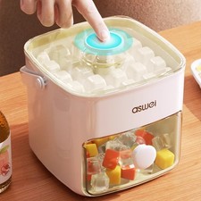 Portable Ice Maker Machine with One-Touch Press Double Layer 48 Ice Cube Maker