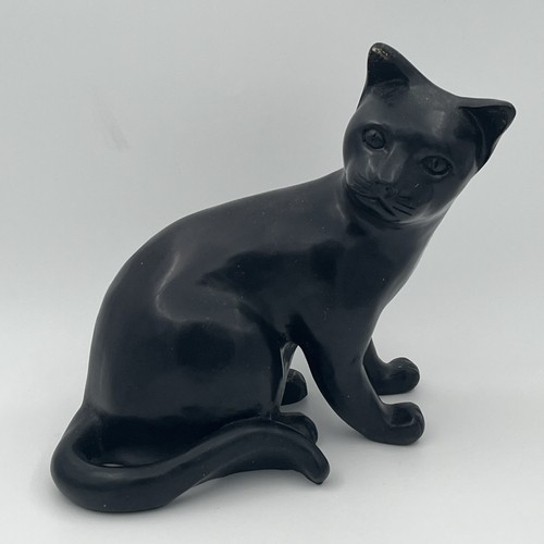 Black cat ornament - black,