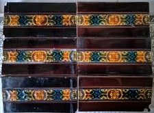 Antique tiles set fireplace