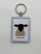 Suffolk Sheep Acrylic Keyring