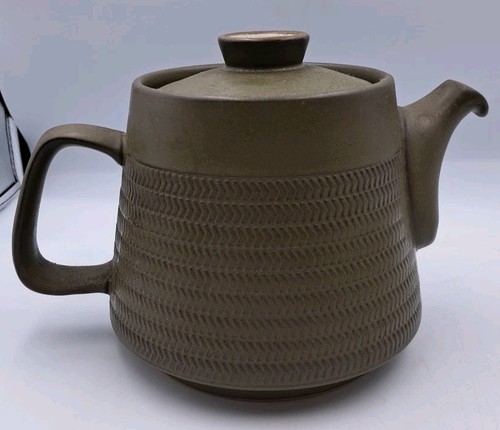 Denby chevron teapot olive - denby,