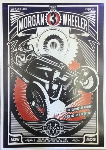 Morgan car wheeler poster - morgan,