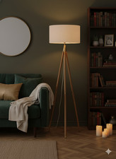 Natural Clifton Tripod Floor Lamp By Next