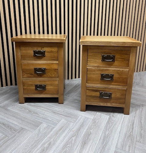 Oak bedside tables - bedside, –