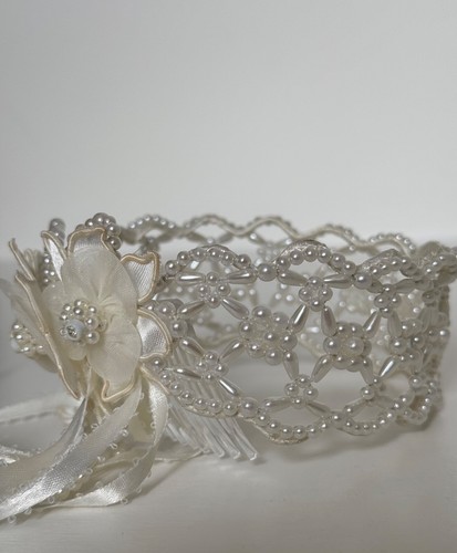 Vintage pearl bridal - vintage, headpiece