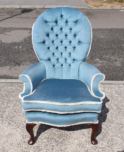 Vintage button back armchair - vintage,