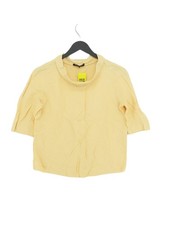Tara Jarmon Women's Top UK 8 Yellow Other with Lyocell Modal Basic