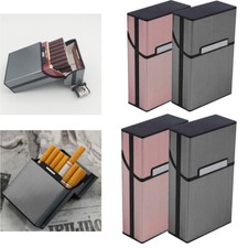 Cigarette Case Storage Container Aluminum Tobacco Holder Pocket Box Cigarette