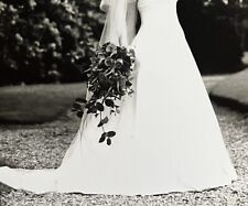 White Wedding Dress 12 to 14 Jenny Packham Strapless Boning Train Sophisticated