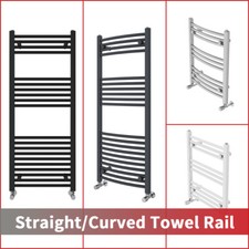 Bathroom Heated Towel Rail Radiator Straight Curved Heating Ladder Warmer Modern