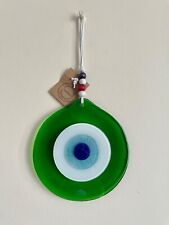 Green Evil Eye, Fused Glass