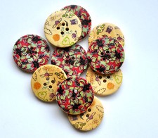 10 Large 25mm 4 hole Flat