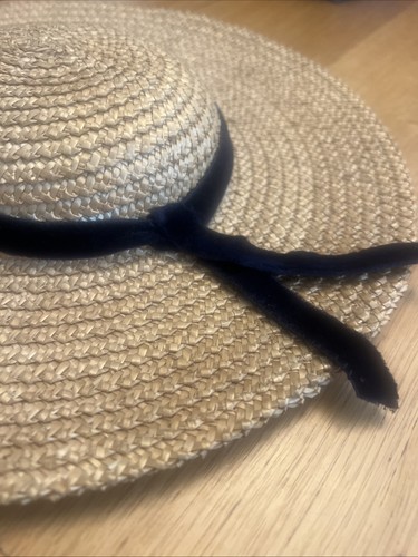 Vintage 1940s straw - straw, boater