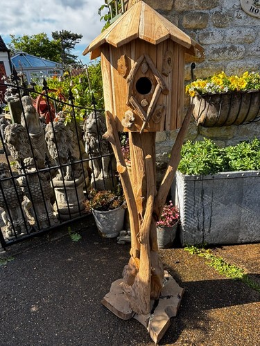 Brand new wooden bird house - bird,