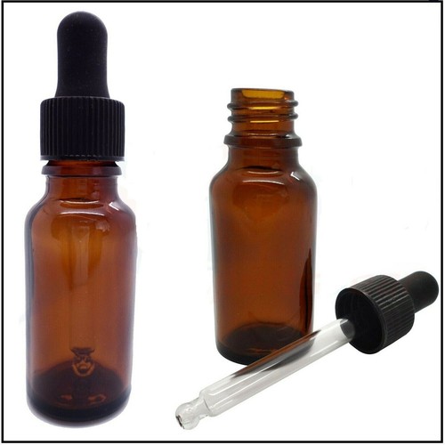 Amber glass pipette dropper - glass,