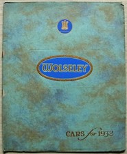 WOLSELEY CARS Sales Brochure