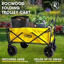 Garden Trolley Foldable Cart Folding 200kg Beach Camping Festival RocwooD Wagon