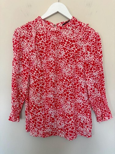 Oasis red pink heart - red, print