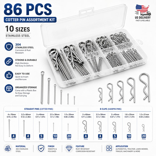 86pcs stainless steel - 86pcs,