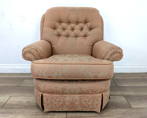 Armchair pastel peach floral - pastel,