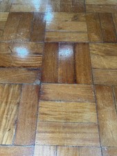 Reclaimed parquet flooring