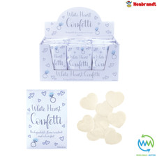Wedding CONFETTI White HEARTS