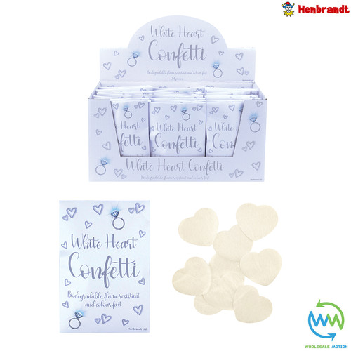 Wedding confetti white hearts - confetti,