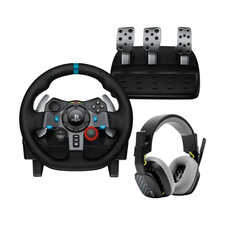 Logitech G29 Racing Wheel, Pedals for PS & PC + A10 - EU Plug - Refurbished