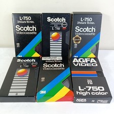 6 X Scotch, Agfa L750 Cassette Betamax Video Tape Bundle