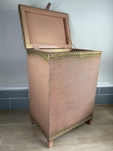Vintage laundry basket woven - basket,