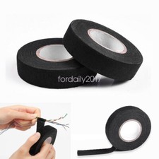 1.9cmX15m 2 Rolls Wire Loom Harness Tape Black High Adhesive Fabric Tape for Car