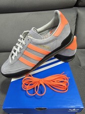 Jeans Grey Heather / Orange Suede Adidas Shoes Trainers Size UK 8 IE5317