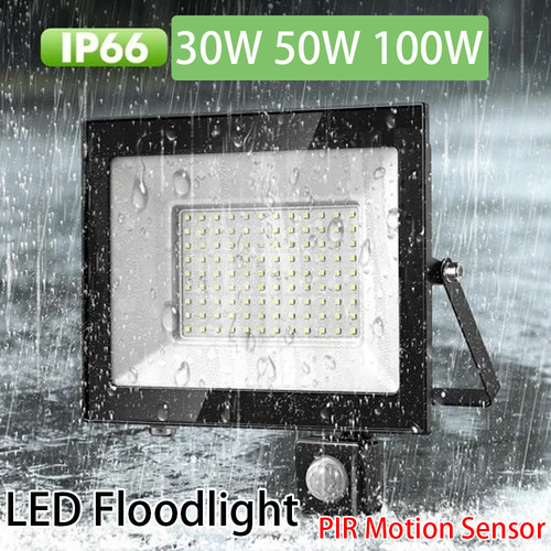 Led floodlight with pir - with,