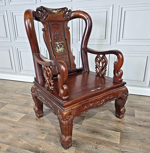 Antique chinese arm - chinese, chair