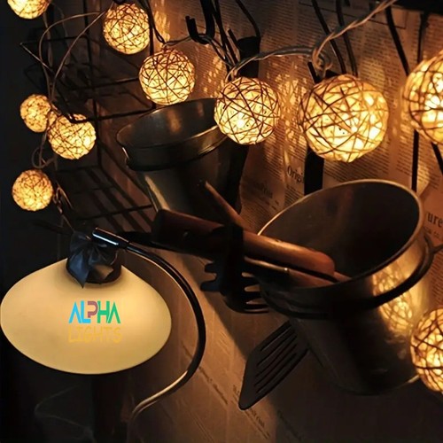 Led rattan ball fairy - led,