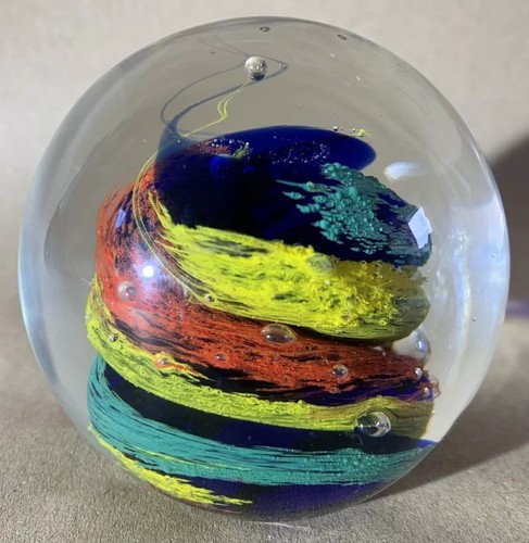 Vintage art glass paperweight - glass, paperweight.
